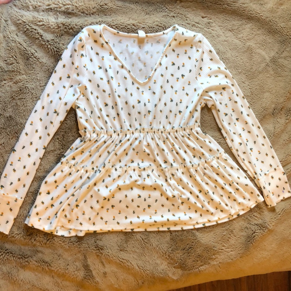 Floral peplum blouse